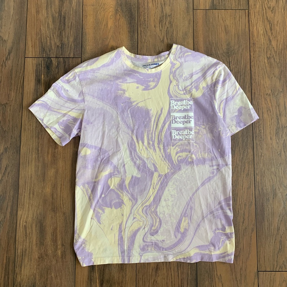 (2/$20) Jack & Jones Breath Deeper Purple Swirl Tee
